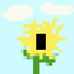 Pixelated flower